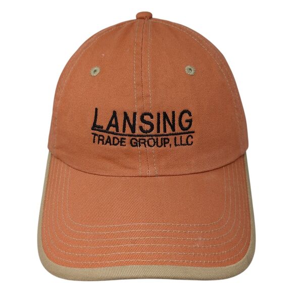 Lancing Trade Group LLC Strapback Hat Orange One Size Adjustable Port Authority - Picture 1 of 8
